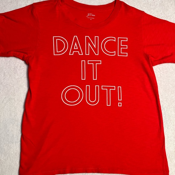 J. Crew Tops - J. Crew Red Graphic 'Dance It Out!' Tee